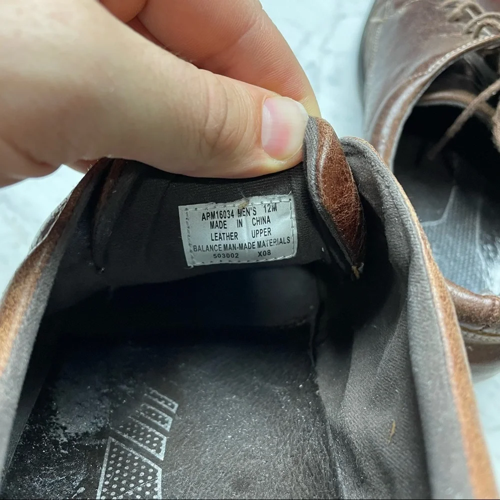Rockport Dark Brown Leather Men's Dress Work Lace-Up Shoes